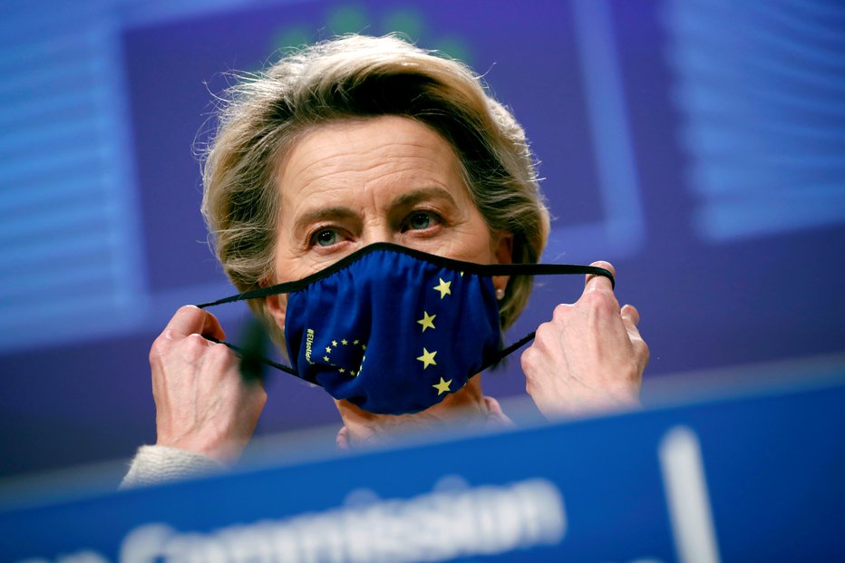 Fotografija: Ursula von der Leyen, predsednica Evropske komisije. FOTO: Pool Reuters