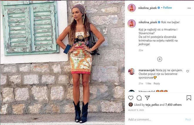 Hrvaška TV-voditeljica Nikolina Ristović trdi, da je po dopustu pri Galetovi ženi ostala brez četrt milijona evrov, kriminalisti še preiskujejo primer! FOTO: Instagram