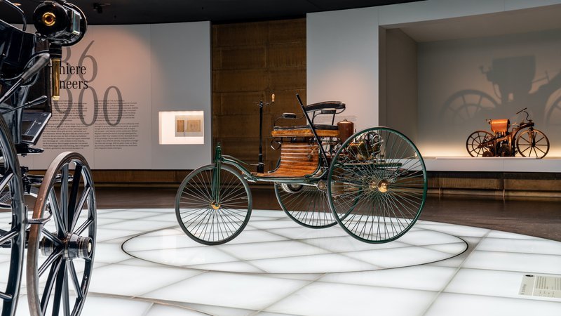Fotografija: Prvi (trikolesni) avtomobil je danes v Mercedesovem muzeju. FOTOGRAFIJE: Mercedes-Benz AG