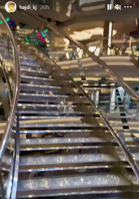 Swarovski stopnišče. FOTO: Instagram, posnetek zaslona