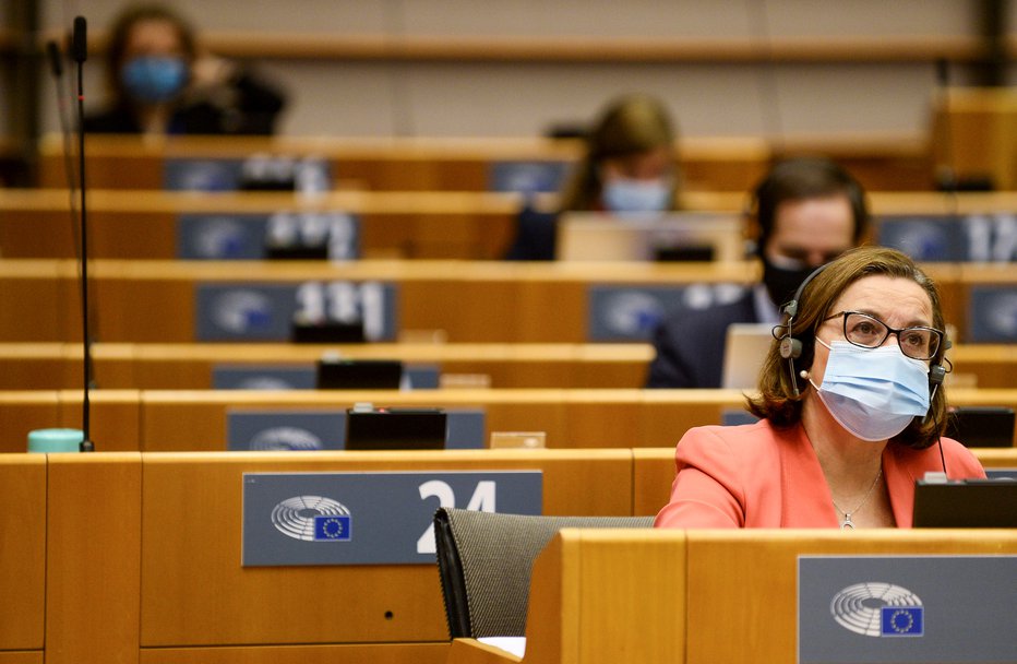 Fotografija: Plenarno zasedanje Evropskega parlamenta. FOTO: Johanna Geron, Reuters