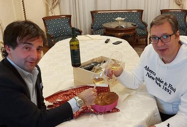 Fotografija: Aleksandar Vučić in Tomaž Kavčič. FOTO: Instagram, Aleksandar Vučić