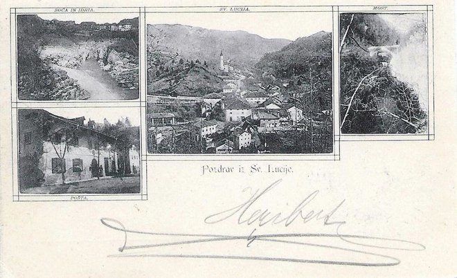 Podobe Mosta na Soči s konca 19. stoletja
