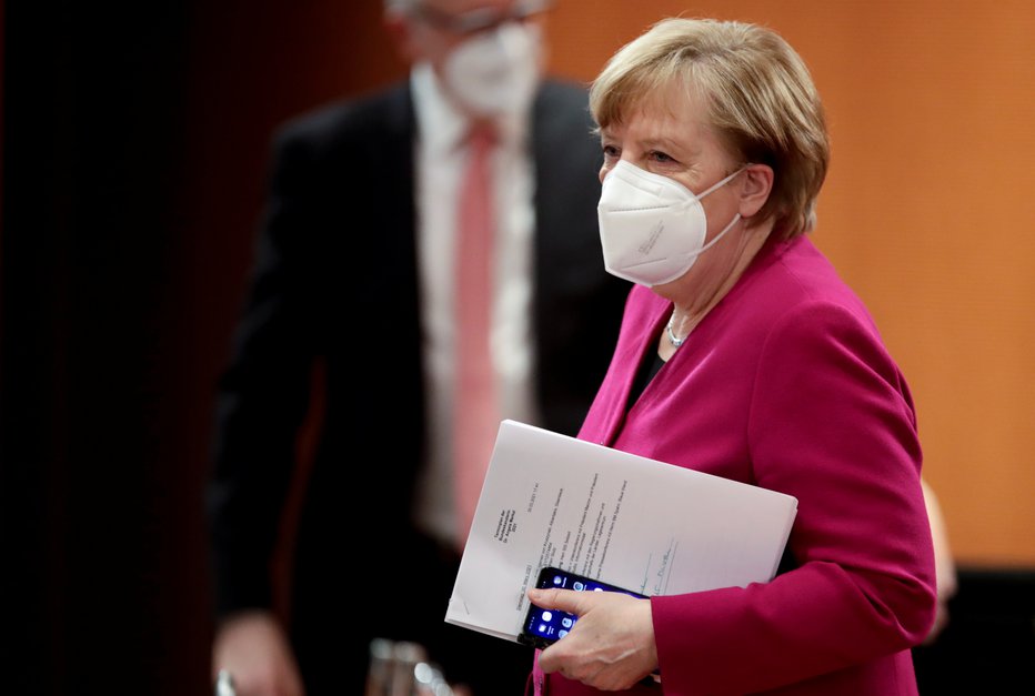 Fotografija: Nemška kanclerka Angela Merkel. FOTO: Hannibal Hanschke, Reuters
