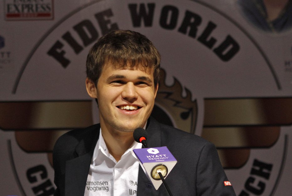 Fotografija: Magnusu Carlsenu je po prvi letošnji zmagi vidno odleglo. FOTO: Babu/Reuters