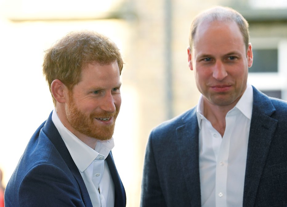 Fotografija: Princ William in princ Harry. FOTO: Toby Melville, Reuters