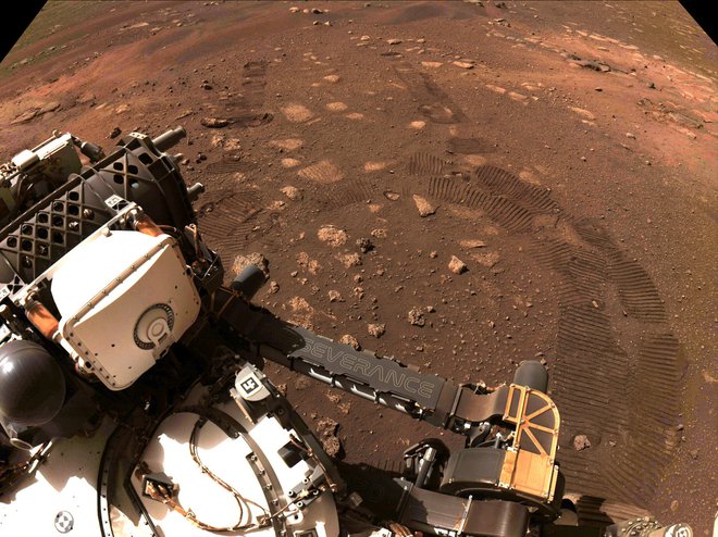 Na Marsu mu bo delal družno ameriški Perseverance. FOTO: Nasa/jpl-caltech Via Reuters