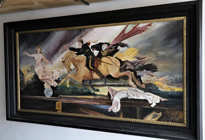 Ko je bila slika v lasti Šoštanjčanov ukradena (našli so jo v vili Herberstein), je narisal svojo.