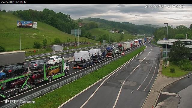 Fotografija: Štajerska avtocesta proti Šentilju. FOTO: Darsova cestna kamera