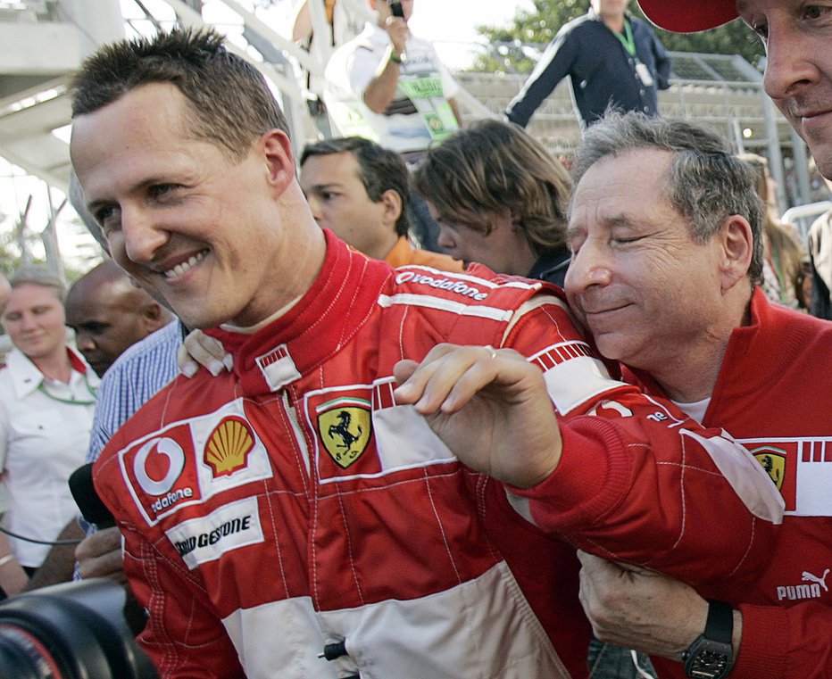 Fotografija: Schumacher in Todt sta bila skoraj kot eno. FOTO: Bruno Domingos, Reuters Pictures