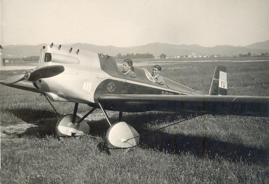 Fotografija: Tragična nesreča plovila Bloudek XV Lojze leta 1934 je pomenila konec mojstrovega konstruiranja letal. Vir: osebni arhiv dr. Jasne Švajger Müller