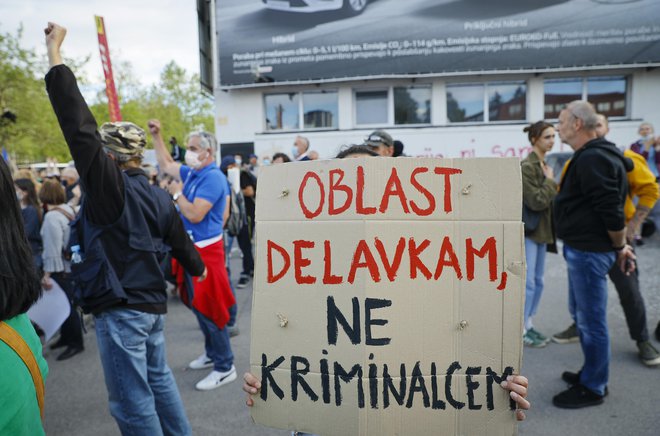 Protest. 28. 5. 2021, Ljubljana. FOTO: Jože Suhadolnik, Delo