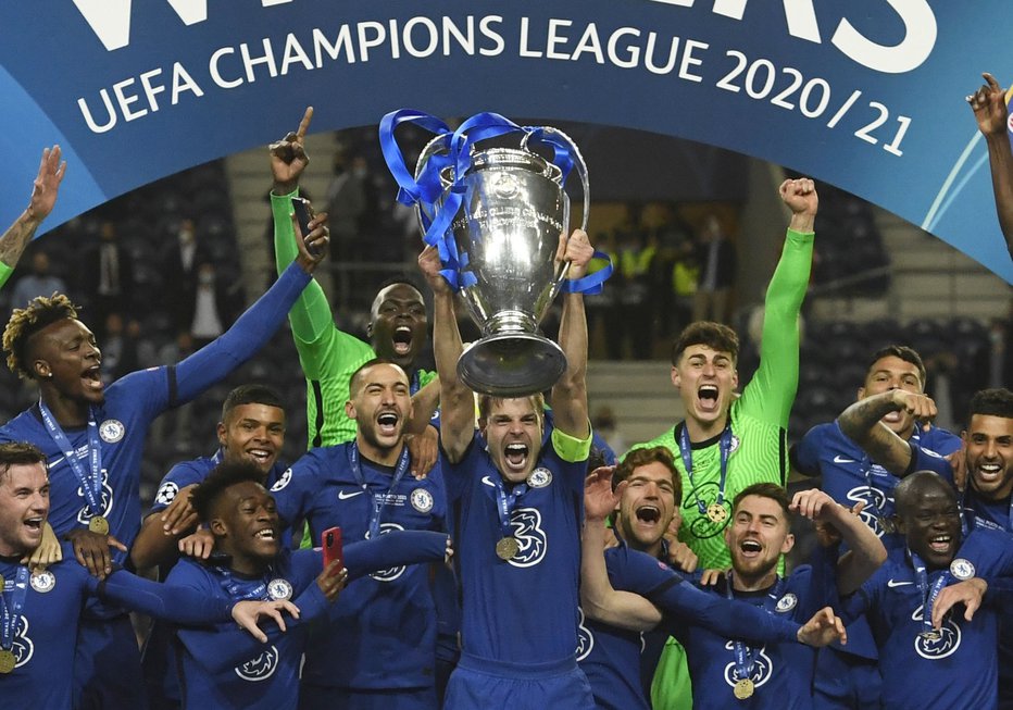 Fotografija: Chelsea je znova najboljši nogometni klub v Evropi. FOTO: Pierre-Philippe Marcou/Reuters