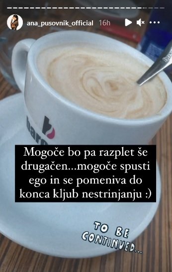Ana je Gregorja povabila na kavo. FOTO: Instagram, Ana Pusovnik