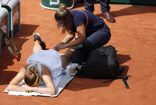 Pavljučenkova je imela težave v finalu. FOTO: Sarah Meyssonnier, Reuters
