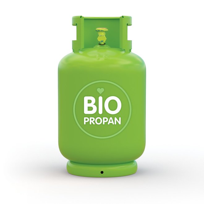 Zelena jeklenka z Biopropanom FOTO: Žiga Intihar