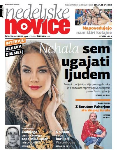 Naslovnica Nedeljskih novic. FOTO: S. N.