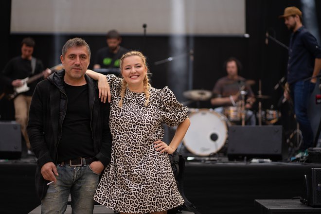 Igor Ilič in Anja Pavlin, organizatorja Festivala novomeško poletje FOTO: ALAN ORLIČ