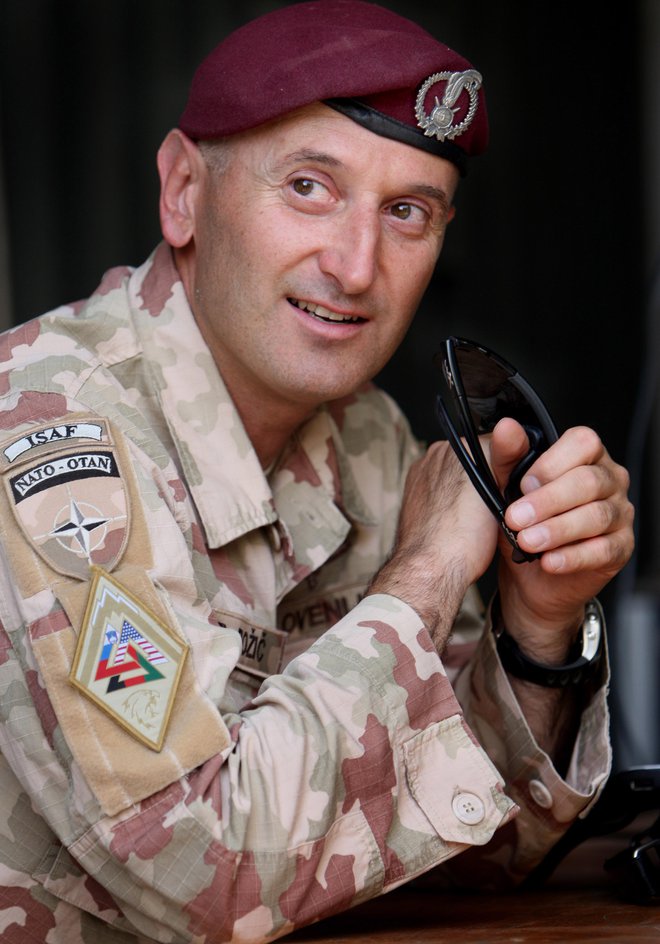 16.8.2011, Herat, Afganistan. Polkovnik Dobran Božič, poveljnik slovenskega kontingenta v Afganistanu. FOTO: Jure Eržen/Delo