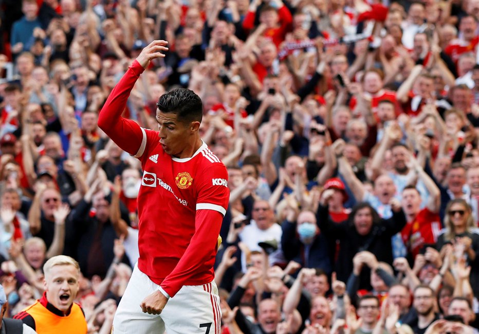 Fotografija: Ronaldo je že na prvi tekmi po vrnitvi k Manchester Unitedu dosegel dva gola na sobotni tekmi z Newcastlom. FOTO: Phil Noble/Reuters