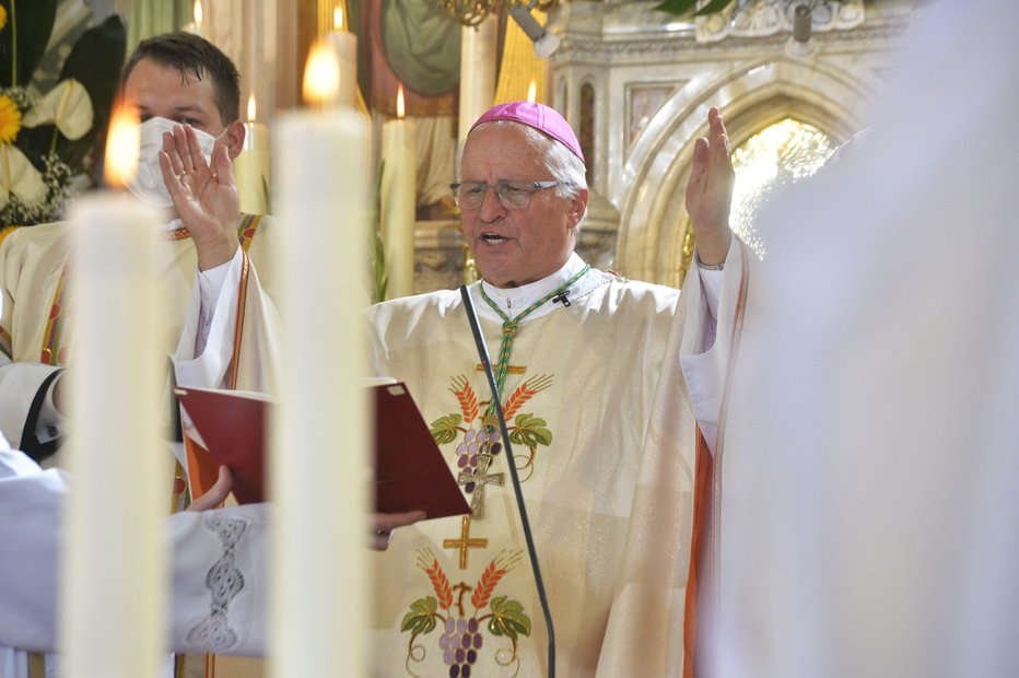Fotografija: Andrej Glavan na posvetitvi novega škofa FOTO: Drago Perko