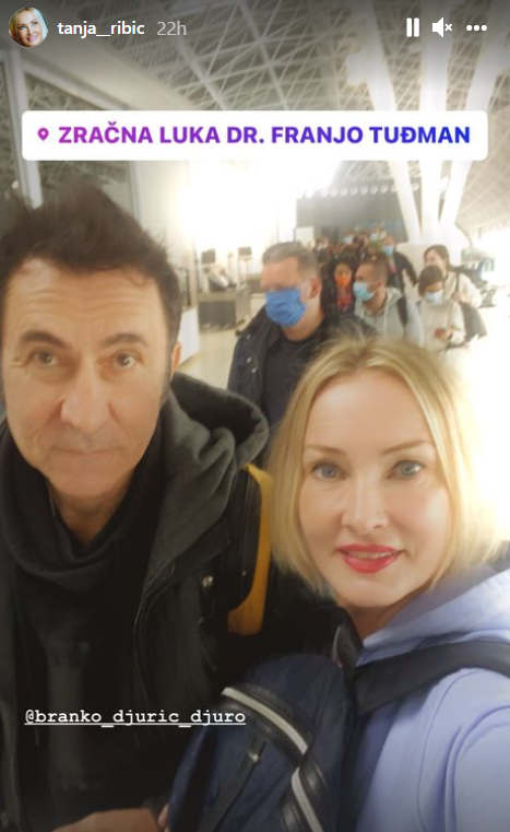 <p>Đuro in Tanja na letališču. FOTO: Instagram</p>
