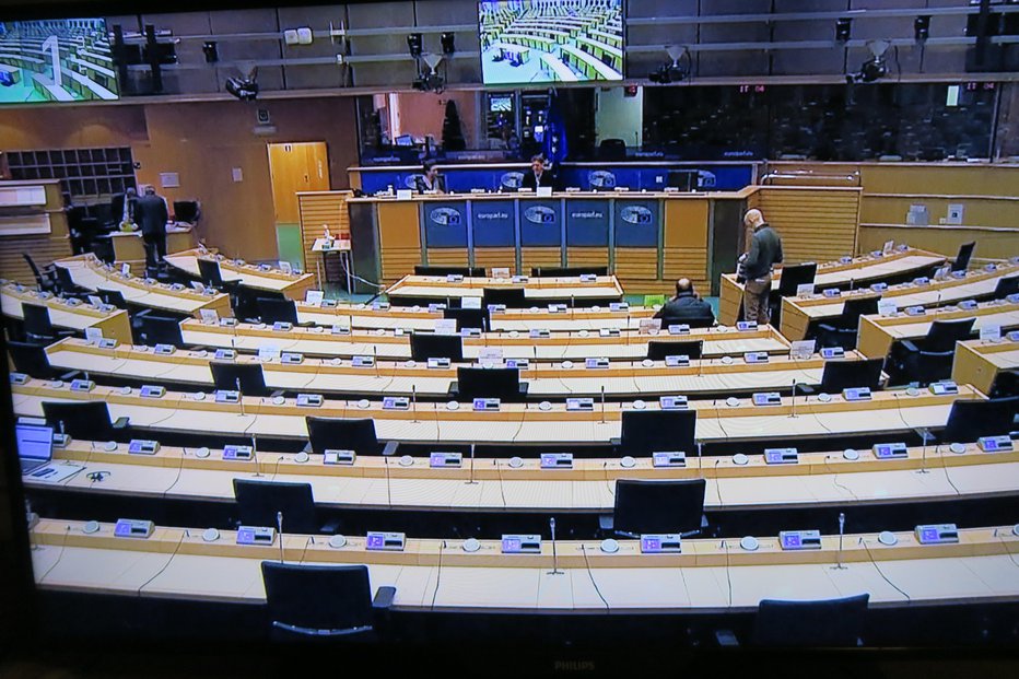 Fotografija: Evropski parlament. FOTO: Zaslonski posnetek
