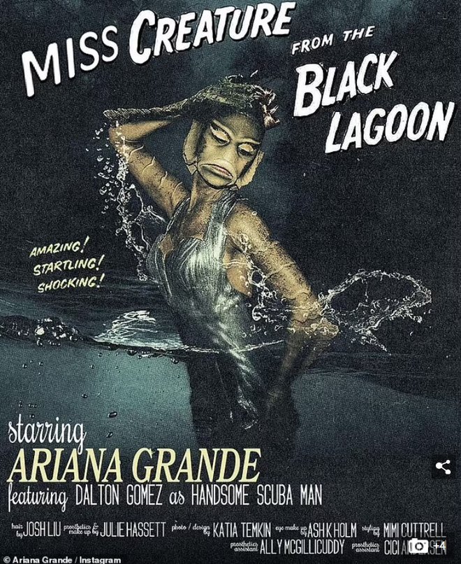 Ariana Grande je neprepoznavna na posterju za grozljivko iz leta 1954.
