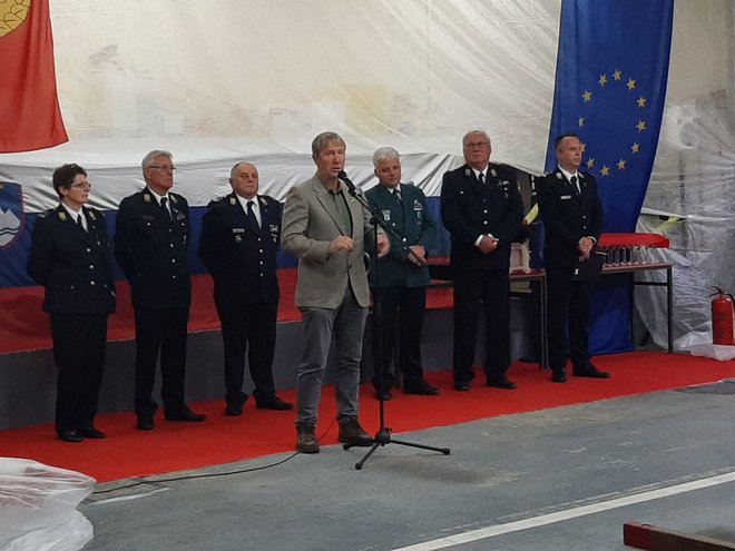 Navzoče je pozdravil domači župan Stanislav Rojko, ki ima razumevanje do gasilcev. FOTOGRAFIJI: Oste Bakal
