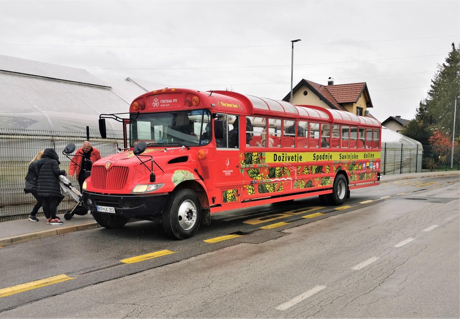 Fotografija: Ameriški panoramski avtobus je nekaj posebnega v turistični ponudbi Savinjske doline.
