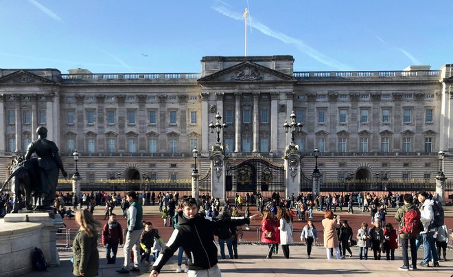 Med znamenitostmi si je najbolj želel videti Buckinghamsko palačo. Foto: osebni arhiv
