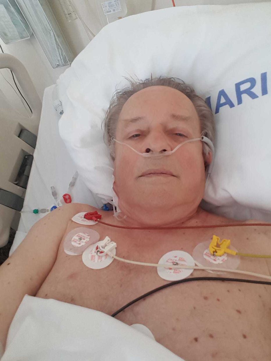 Fotografija: Alfi Nipič (fotografija je iz leta 2019, ko je bil v bolnišnici zaradi trebušne slinavke). FOTO: Facebook

