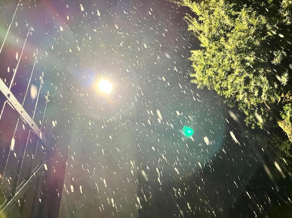 Fotografija: V Ljubljani je okoli 16. ure začelo snežiti. Sneži tudi v vašem kraju? FOTO: bralec Darko
