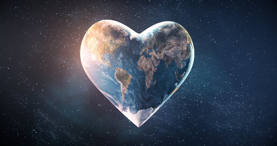 Fotografija: Beautiful rendering of a heart shaped earth, perfectly usable for a wide range of topics related to environmental conservation, sustainable resources or peace in general.