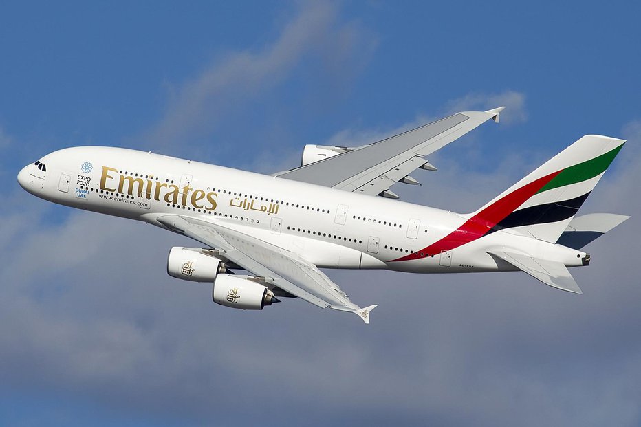Fotografija: Največ letal A380 v svoji floti ima letalska družba Emirates. FOTO: WIKIPEDIA
