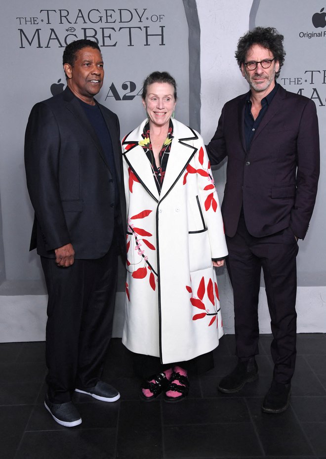Denzel Washington, Frances McDormand in Joel Coen v Los Angelesu FOTO: Phil Mccarten/Reuters
