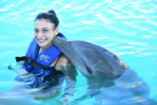 Ko je zaplavala z delfini, se ji je izpolnila želja iz otroštva. Fotografije: osebni arhiv
