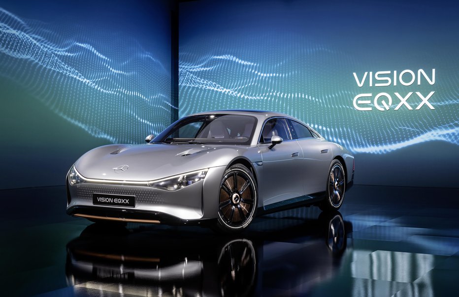 Fotografija: Vision EQXX je napoved različnih naprednih rešitev, ki naj bi prinesle večjo uveljavitev električnih vozil. FOTOgrafiji: Daimler AG
