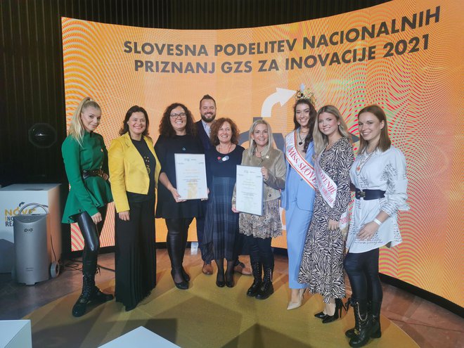 Inovativno povezovanje je bilo prepoznano kot najboljša inovacija po izboru javnosti pri Gospodarski zbornici Slovenije. FOTOGRAFIJE: Arhiv projekta miss Slovenije
