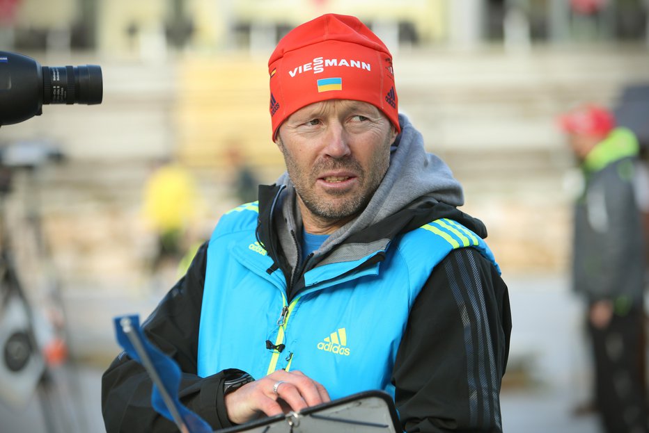 Fotografija: Uroš Velepec, trener ukrajinske biatlonske reprezentance. FOTO: Jure Eržen, Delo
