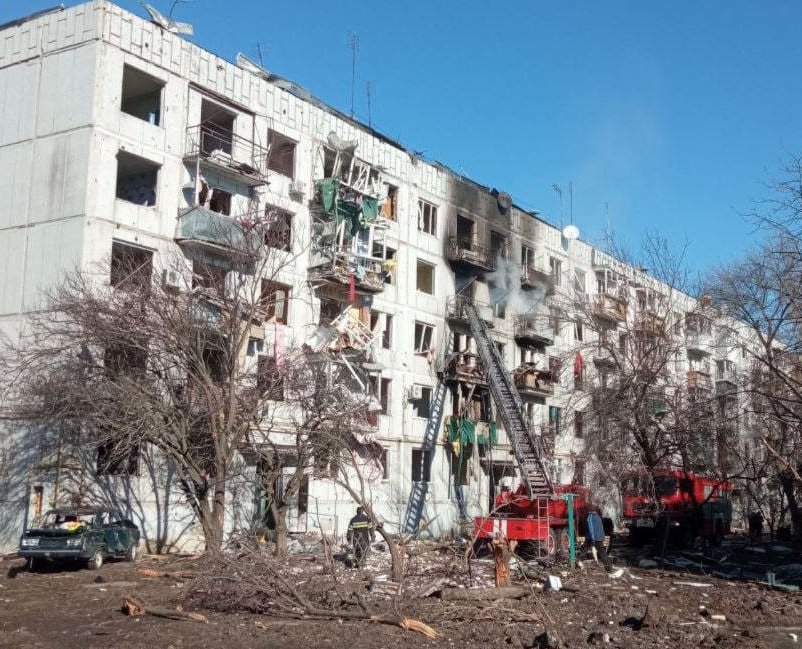 Fotografija: Posledice napadov v Kijevu. FOTO: Glavni direktorat državne službe za izredne razmere Ukrajine v Kijevu
