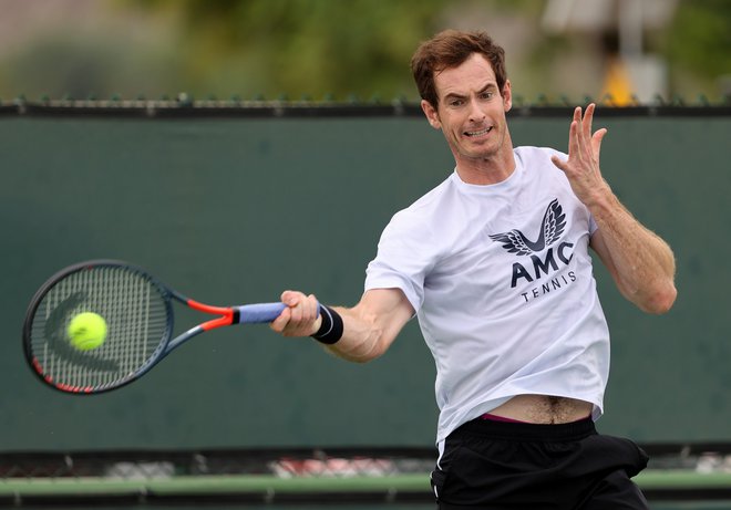 Andy Murray nastopa na turnirju v Indian Wellsu. FOTO: Clive Brunskill/AFP
