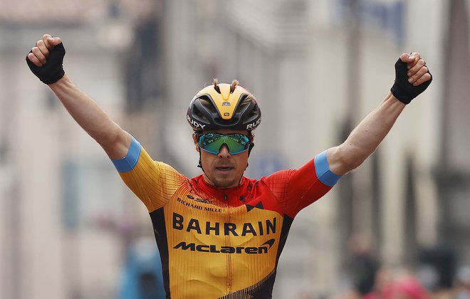 Jan Tratnik je lani dobil 16. etapo Gira, letos je na Zoncolanu malo manjkalo, da bi nadaljeval slovenski niz, ki se je začel leta 2014. Foto Luca Bettini/AFP