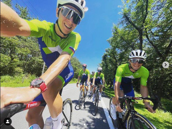 Fotografija: Slovenski kolesarji so dobro razpoloženi pred olimpijsko preizkušnjo. FOTO: Instagram
