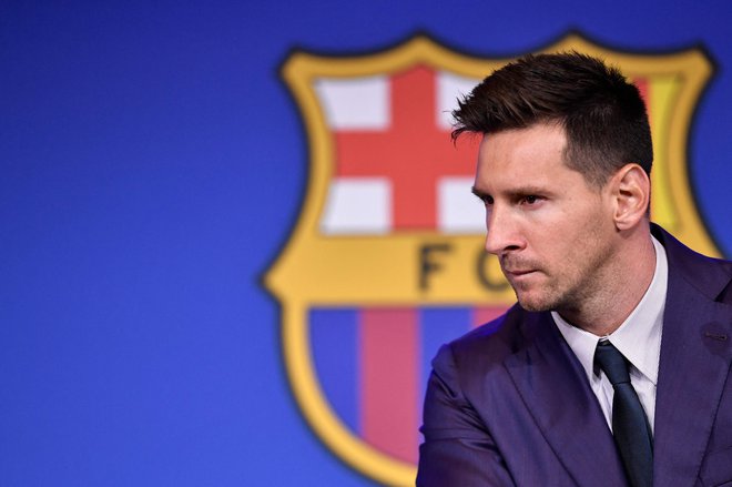 Messi se je včeraj poslovil od Barcelone. FOTO: Pau Barrena/AFP