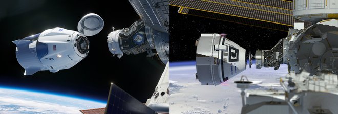 2,6 milijarde dolarjev je dobil SpaceX za razvoj Crew Dragona. 4,2 milijarde dolarjev je dobil Boeing od Nase za razvoj Starlinerja.
FOTO: Nasa, Boeing, Spacex
