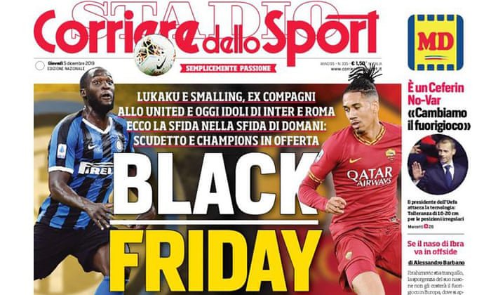Fotografija: Tole je naslovnica pred petkovim derbijem v serie A, ki buri duhove. Foto Corriere dello Sport