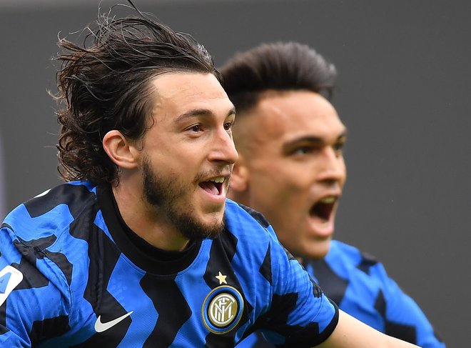 Matteo Darmian je dosegel edini in odločilni gol za Inter, ki je vse bližje naslovu. FOTO: Daniele Mascolo/Reuters