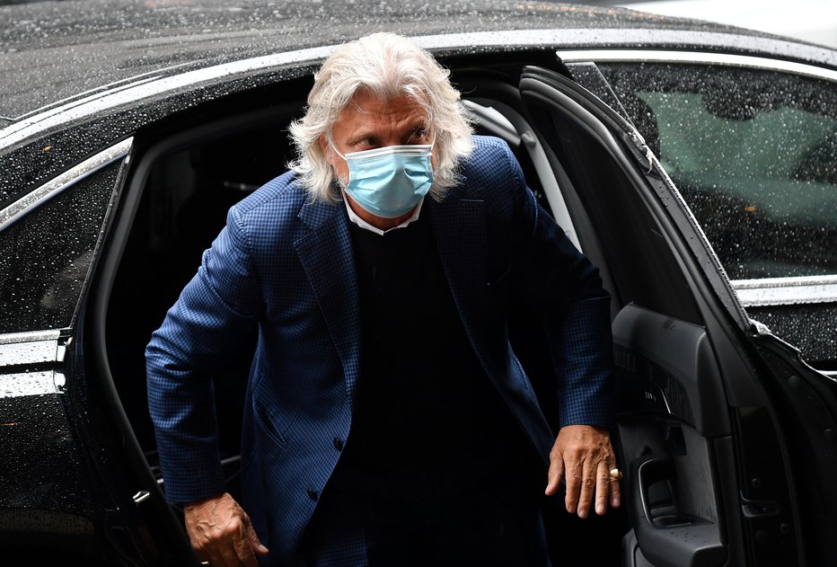 Fotografija: Korupcije osumljenega Massima Ferrera (na fotografiji) je na čelu italijanskega nogometnega kluba Sampdoria zamenjal Marco Lanna, nekdanji član šampionskega moštva in soigralec Srečka Katanca. FOTO: Daniele Mascolo Reuters
