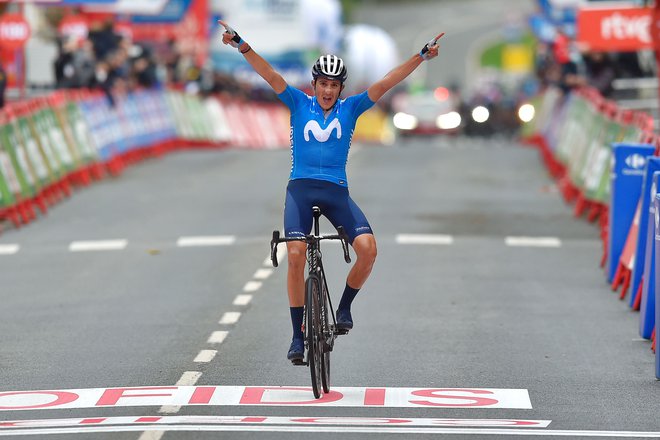 Marc Soler se je veselil svoje prve zmage na tritedenskih dirkah. FOTO: Ander Gillenea/AFP